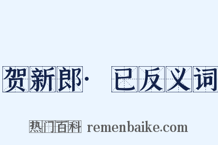 贺新郎·已反义词是什么意思的图片